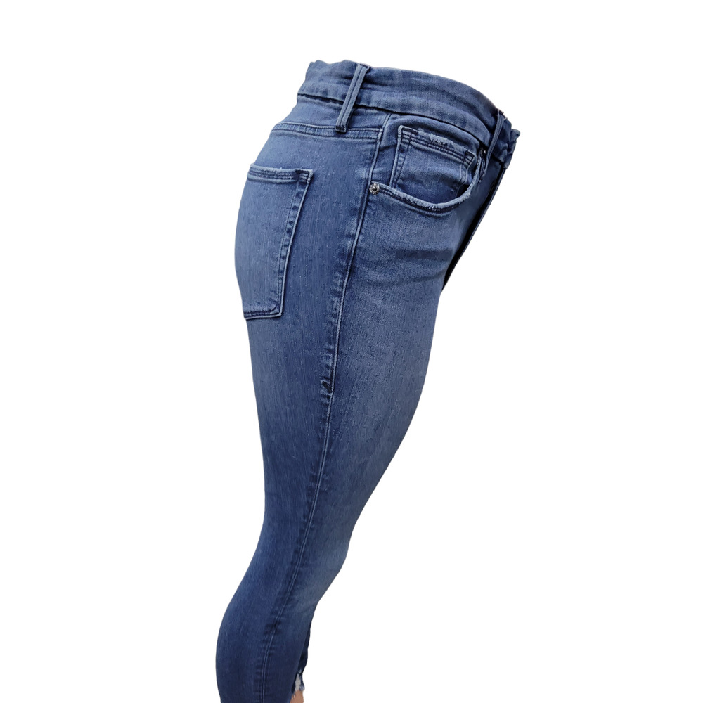 High-Rise Blue Skinny Jeans for Women - Picture 12 of 16